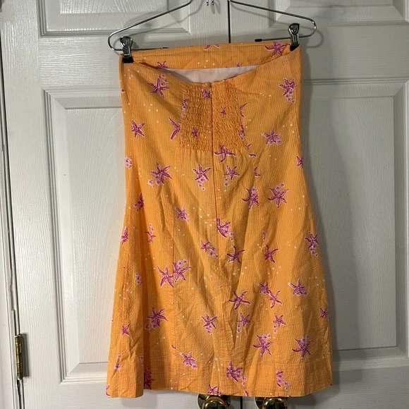 Lilly Pulitzer Orange and Pink Strapless Dress - Picture 2 of 3